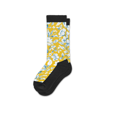 Mustard Floral EasyStretch™ Socks