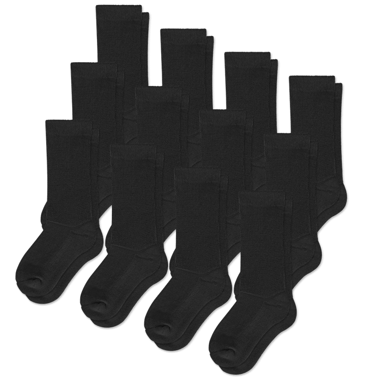 Black EasyStretch™ Socks Bundle 12-Pack