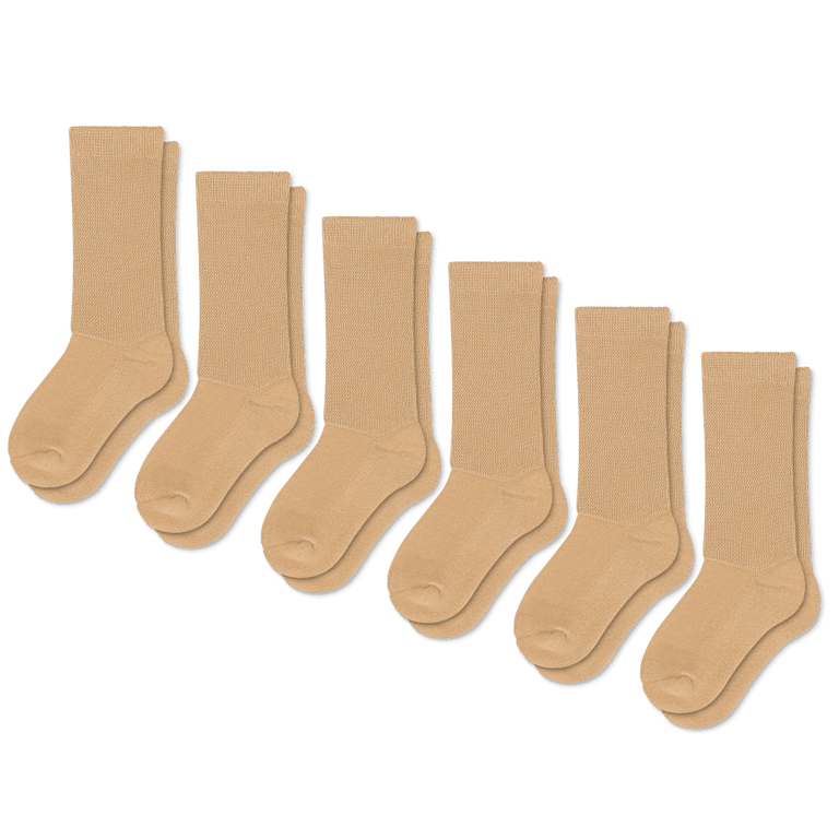 Tan EasyStretch™ Socks Bundle 6-Pack