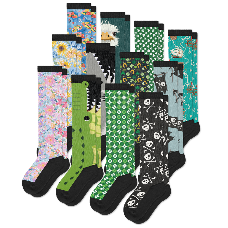 All New Patterns EasyStretch™ Socks Bundle 12-Pack