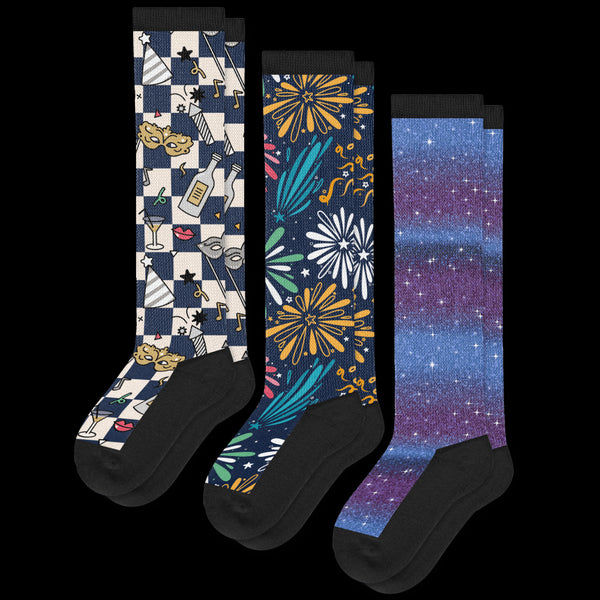 New Year EasyStretch™ Socks 3-Pack Bundle