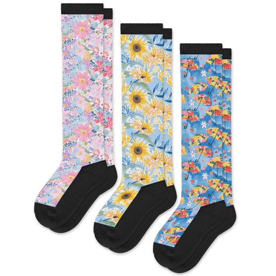 Viasox Bloom EasyStretch Socks 3-Pack Bundle front view