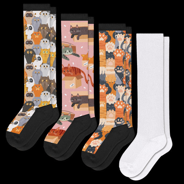 Meow Mix EasyStretch™ Socks 4-Pack Bundle