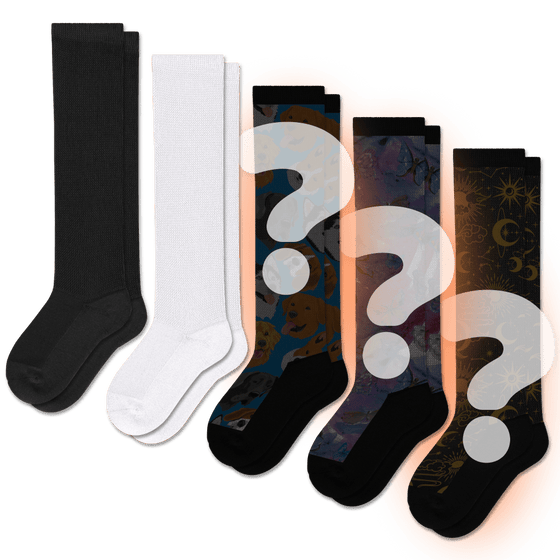 Viasox Monochrome & Mystery EasyStretch™ Socks Bundle 5-Pack front view