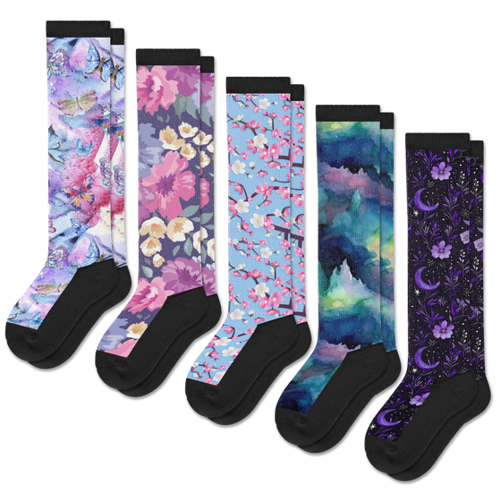 Viasox Night Nature EasyStretch™ Socks Bundle 5-Pack front view