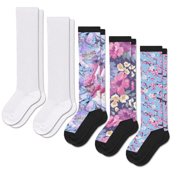 Viasox Blooming Brights EasyStretch™ Socks Bundle 5-Pack front view
