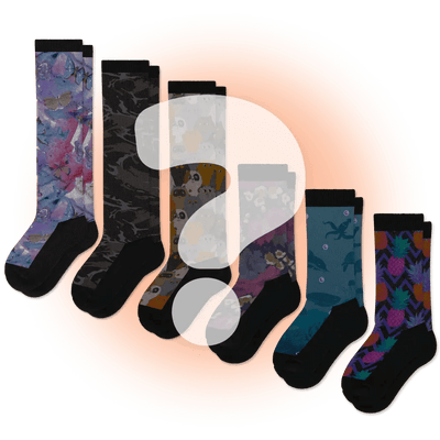 Viasox Mystery EasyStretch Socks stretched display