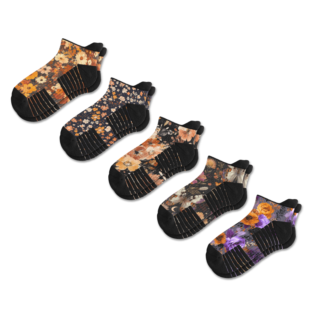 Autumn Bouquet 5-Pack, five pairs of Ankle Compression socks