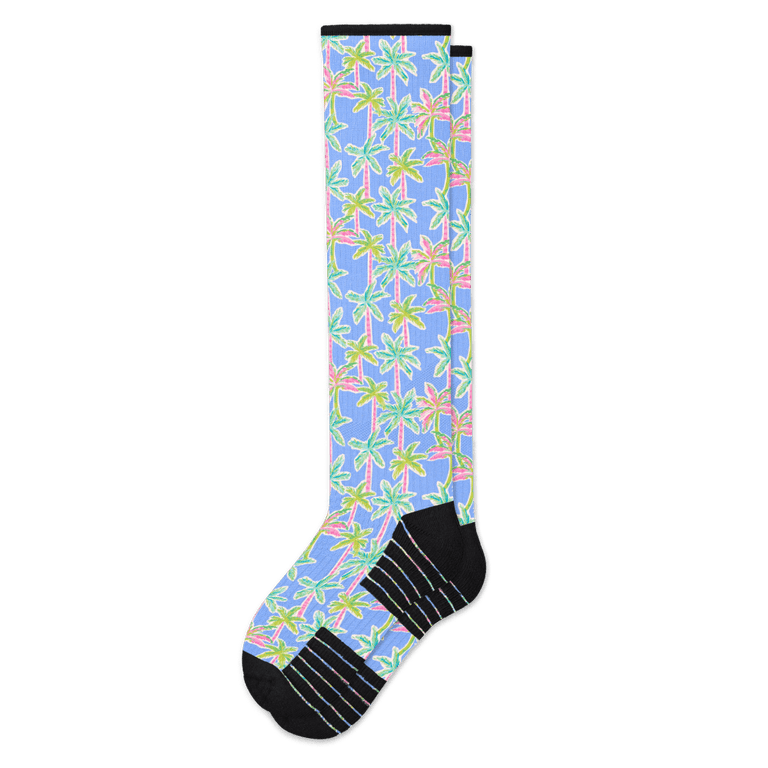 Pastel Palms Compression Socks
