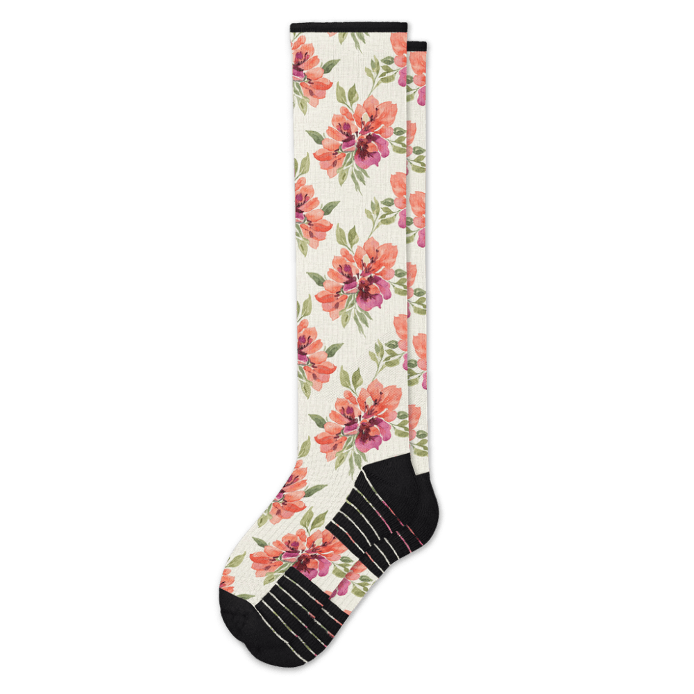 Pastel Petals Compression Socks