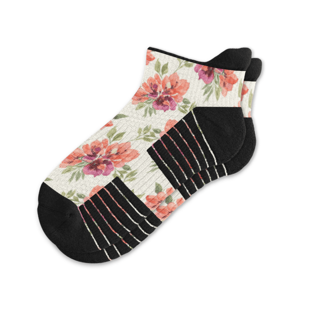 Pastel Petals Ankle Compression Socks