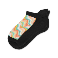 Viasox Pastel Waves Ankle Socks front view