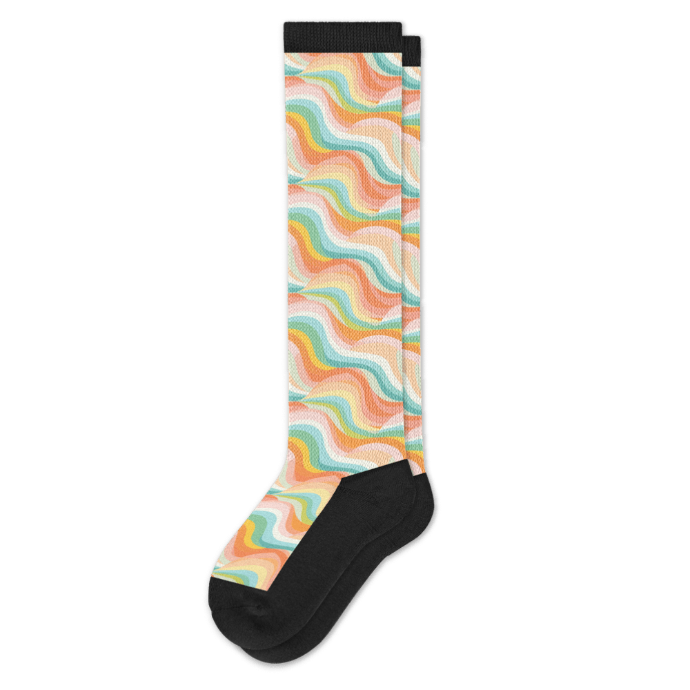 Viasox Pastel Waves EasyStretch Socks front view