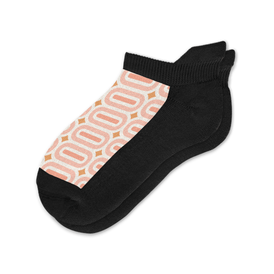 Viasox Peach Party Ankle Socks front view