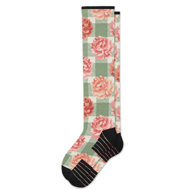 Peony Blooms Compression Socks