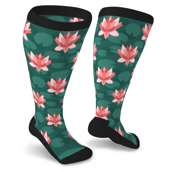 Pink lotus socks