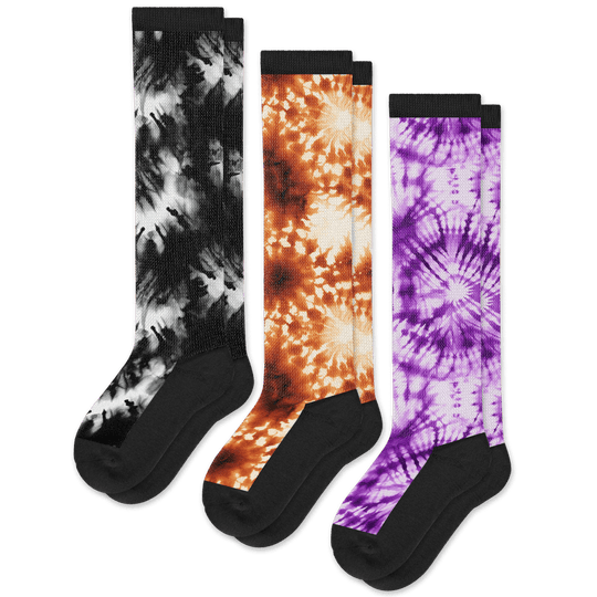 Haunted Tie Dye EasyStretch™ Socks 3-Pack Bundle