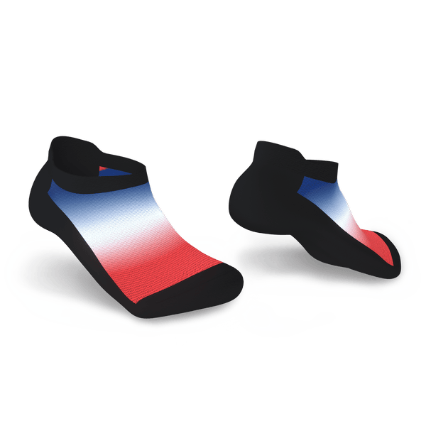 Red White And Blue Diabetic Ankle Socks
