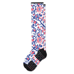 Red, White, and Bloom Compression Socks