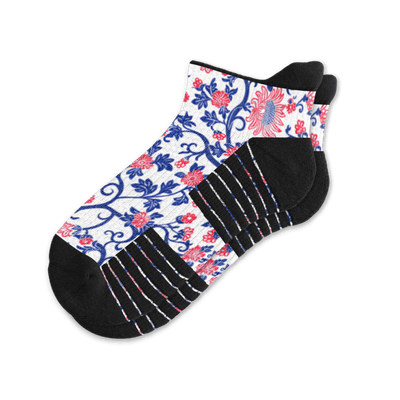 Red, White, and Bloom Ankle Compression Socks