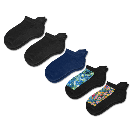 Viasox Fresh Florals Ankle Socks Bundle 5-Pack front view