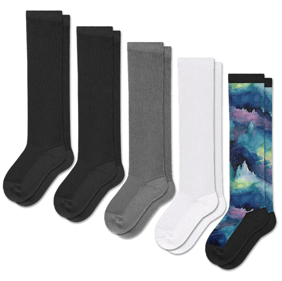 Viasox Classic Comfort EasyStretch™ Socks Bundle 5-Pack front view