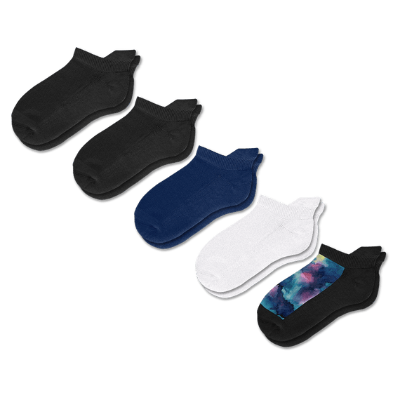 Viasox Neutral Breeze Ankle Socks Bundle 5-Pack front view