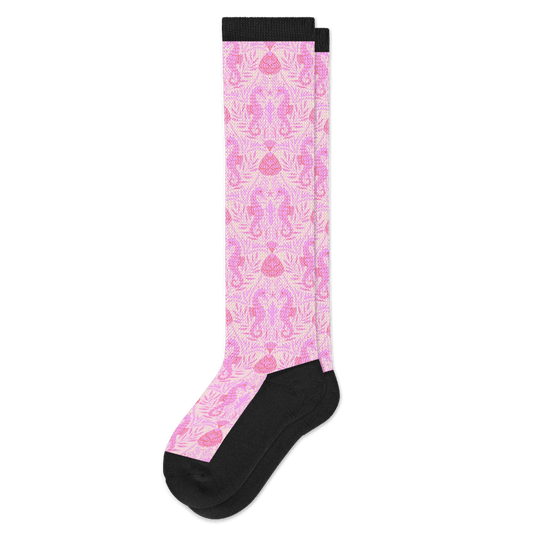 Seahorse Pink EasyStretch™ Socks