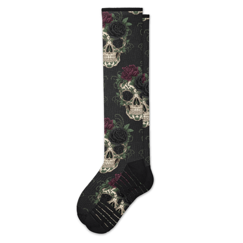Skulls and Roses Compression Socks