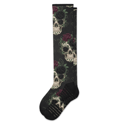 Skulls and Roses Compression Socks