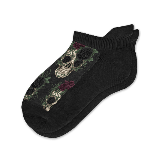 Skulls and Roses Ankle Socks