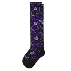 Purple Moon Compression Socks