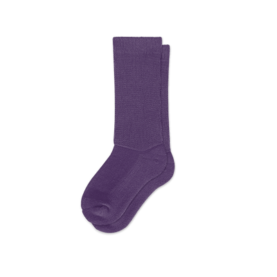 Viasox Royal Purple EasyStretch™ Socks Crew Cut Flat View