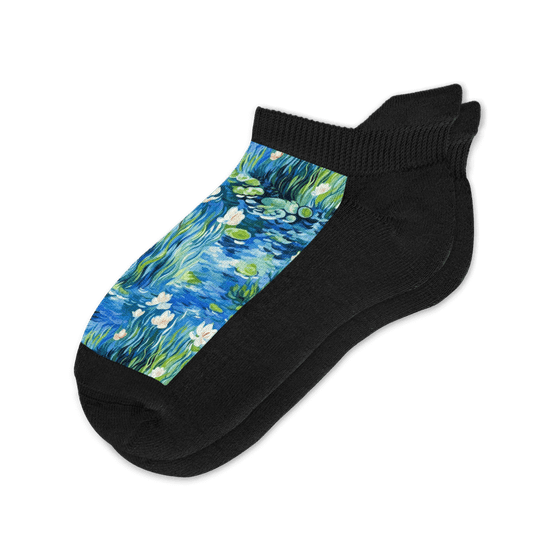 Viasox Water Lily Ankle Socks front view