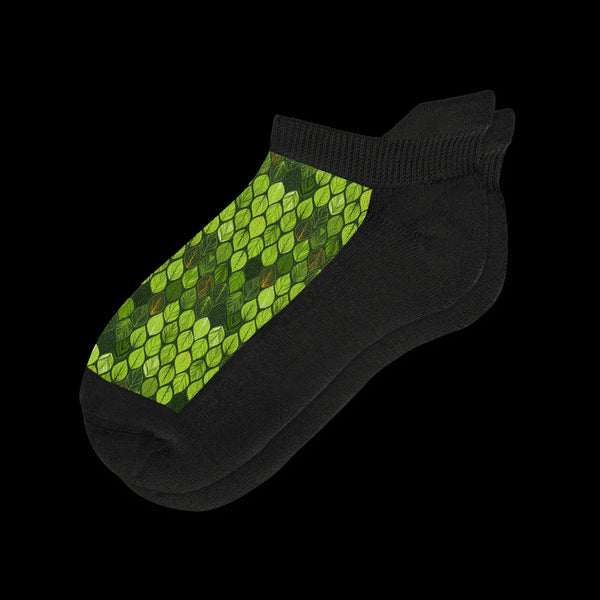 Leaf Mosaic Ankle Diabetic Socks