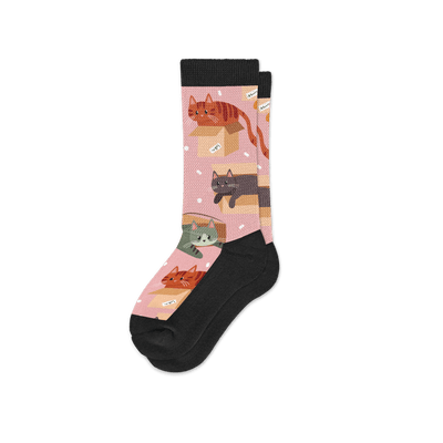 Viasox Cats in Boxes EasyStretch™ Socks side view