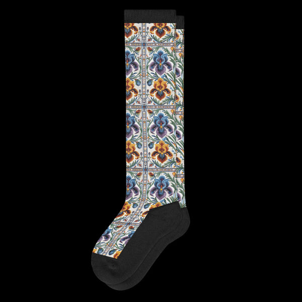 Floral Tiles EasyStretch™ Socks