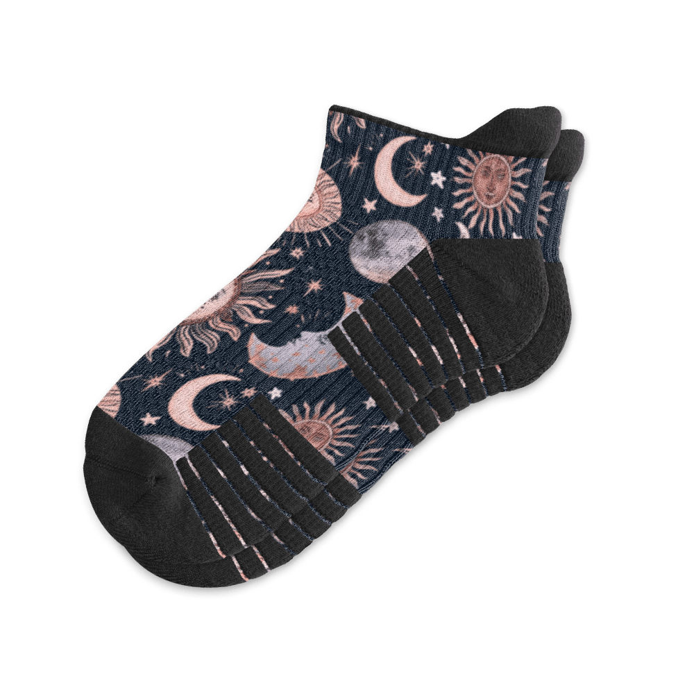 Viasox Celestial Moon Ankle Compression Socks for Comfort and Relief