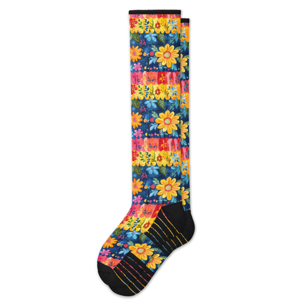 Viasox Spring Picnic Compression Socks front view