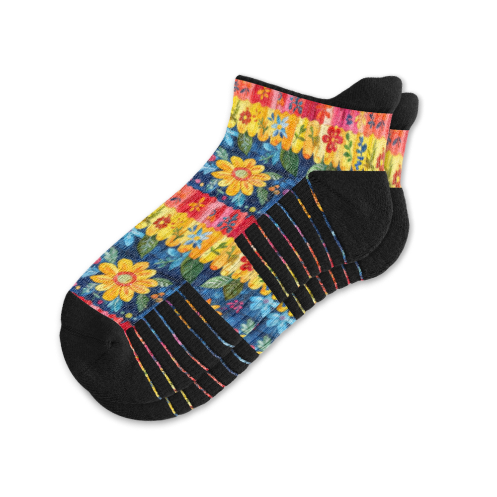 Viasox Spring Picnic Ankle Compression Socks front view