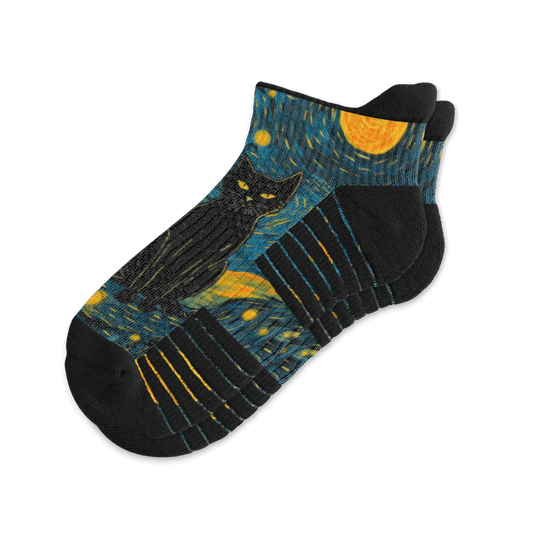 Starry Cat Ankle Compression Socks