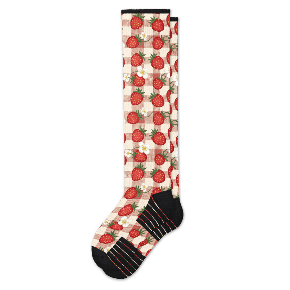 Strawberry Patch Compression Socks