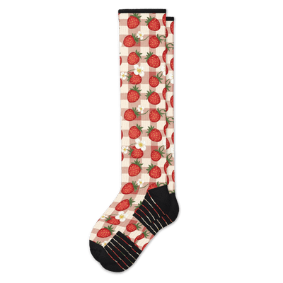 Strawberry Patch Compression Socks
