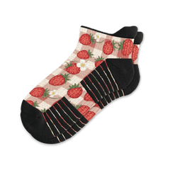 Strawberry Patch Ankle Compression Socks