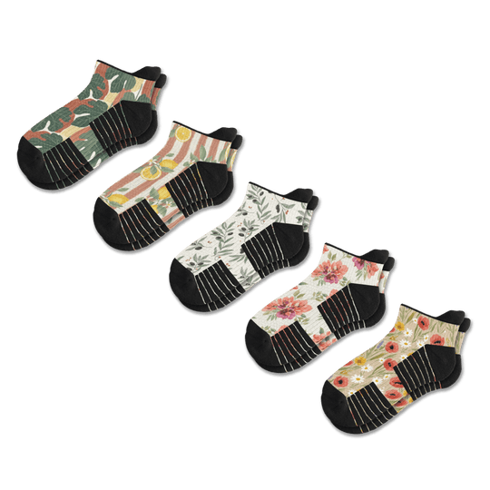 Summer Harvest Ankle Compression Socks 5-Pack Bundle