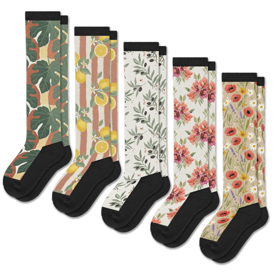 Summer Harvest EasyStretch™ Socks 5-Pack Bundle