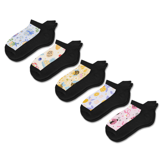 Summer Picnic Ankle Socks 5-Pack Bundle