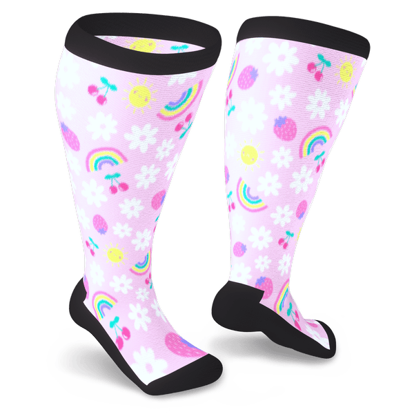 Rainbow diabetic socks