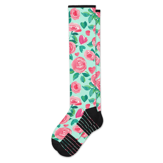 Sweet Roses Compression Socks