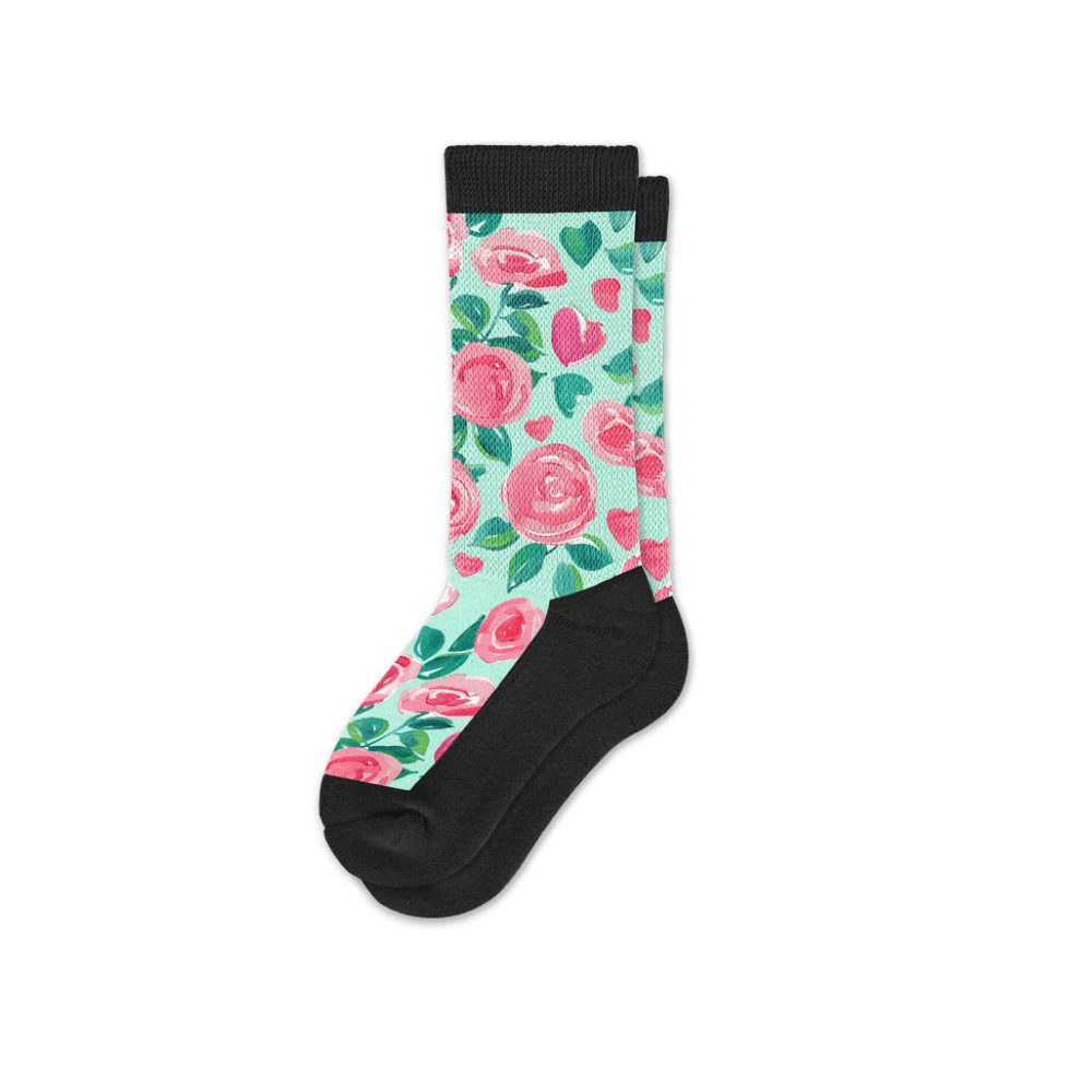 Viasox Sweet Roses EasyStretch Socks side view